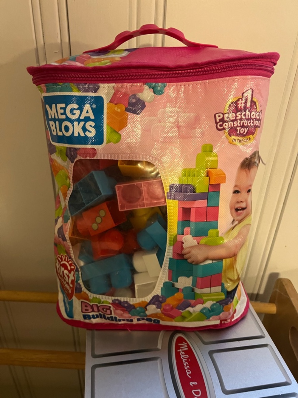 Mega Bloks Bright Pink Building Bag – Colorful Block Set